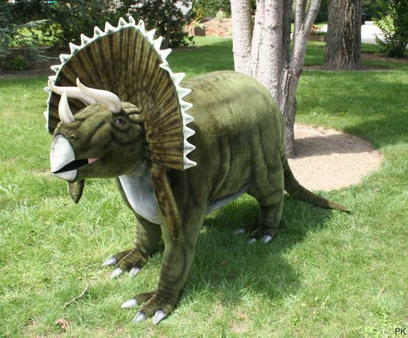 Plüschtier Stehend Triceratops Dinosaurier Grün XXL W5Y0 