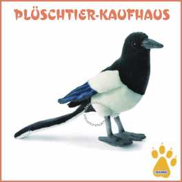 Kuscheltier H. ca. 18cm Vogel Krähe Stofftier Rabe Plüschtier, 
