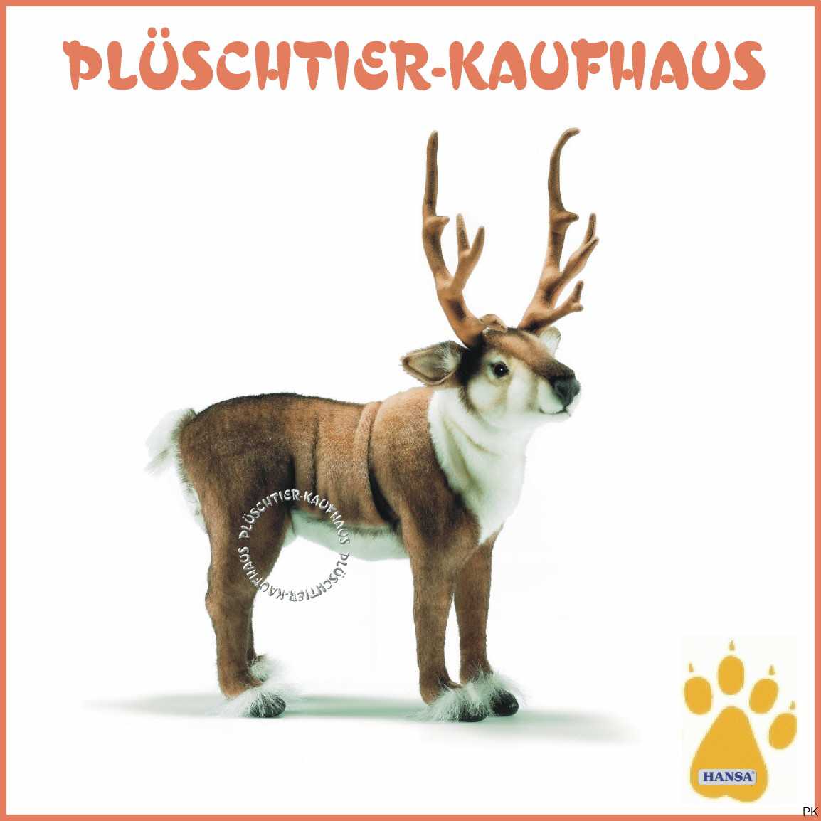 Plüschtier Rentier Kjell Stofftier Kuscheltier Schmusetier Weihnachtsdeko 35 cm 