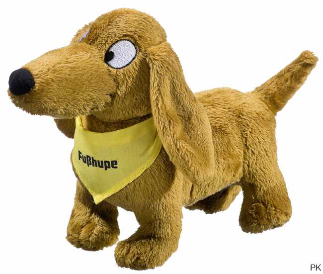 Kuscheltier Hund Dackel "Fußhupe"